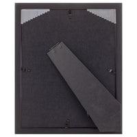 Gallery Solutions 8x10 Black Wall Mount or Tabletop Picture Frame with Double Black Mat For 5x7 Photo