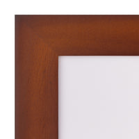 Gallery Solutions 8x8 Flat Walnut Tabletop or Wall Frame with Double White Mat For 5x5 Picture