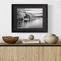 Gallery Solutions 14x18 Black Wood Wall Frame with Double Black Mat For 11x14 Image