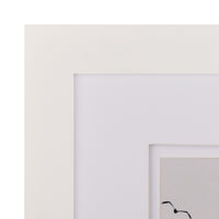 Gallery Solutions Wall Mount Picture Frame with Double Mat, 11x14 Matted To 8x10, White
