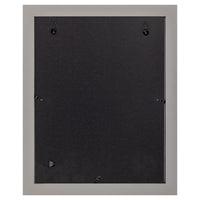 Gallery Solutions 11x14 Flat Grey Wall Frame with Double White Mat For 8x10 Picture