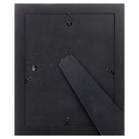 Gallery Solutions - 8"x10" Flat Black Picture Frame - Tabletop or Wall Mount - For 5"x7" Photos with Double White Mat - Versatile-Elegant For Home or Office Decor - Traditional Photo Frame
