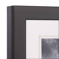 Gallery Solutions 11x14 Black Wall Mount Picture Frame With Double White Mat For 8x10 Photo