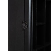 Gallery Solutions 52-Opening Shot Cabinet with Glass Front, Black Display Cases, 17" x 32"