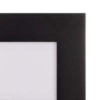 Gallery Solutions 16x20 Black Wall Picture Frame with Double White Mat For 11x14 Image