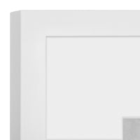 Gallery Solutions 9 Piece White Square Photo Frame Gallery Wall Kit With Decorative Art Prints & Hanging Template