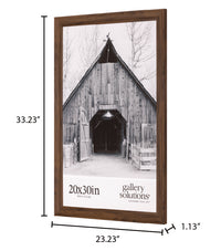 Gallery Solutions Wood Wall Mount Large Poster Picture Frame, 20" x 30", Walnut