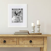 Gallery Solutions Wall Mount Picture Frame with Double Mat, 11x14 Matted To 8x10, White