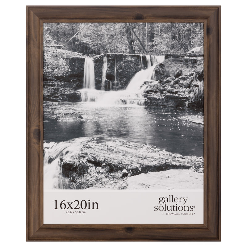 Gallery Solutions Wall Mount Large Poster Frame, Walnut, 16" x 20"