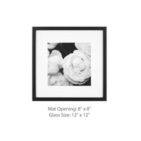 Gallery Solutions 9 Piece Black Square Photo Frame Gallery Wall Kit with Decorative Art Prints & Hanging Template