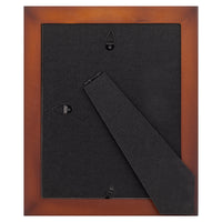 Gallery Solutions 8x10 Flat Walnut Tabletop or Wall Frame with Double White Mat for 5x7 Picture
