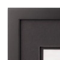 Gallery Solutions 14x18 Black Wood Wall Frame with Double Black Mat For 11x14 Image