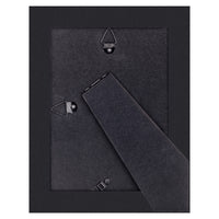 Gallery Solutions - 5"x7" Flat Black Picture Frame - Tabletop or Wall Mount - For 4"x6" Photos with Double White Mat - Versatile-Elegant For Home or Office Décor - Traditional Photo Frame