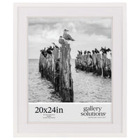 Gallery Solutions 20x24 White Wall Frame with Double White Mat For 16x20 Picture