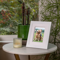Gallery Solutions - 8"x10" White Frame - Double White Mat - Wall or Tabletop Display - Perfect Fit for 5"x7" Photos - Versatile Mounting Options
