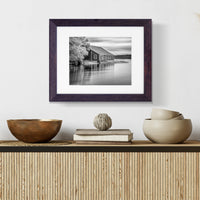 Gallery Solutions Essential Wall Picture Frame with Double Mat, 14x18 Matted To 10x13, Walnut