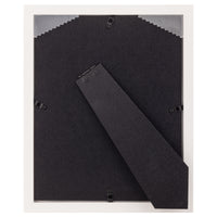 Gallery Solutions 8x10 White Wall Mount or Tabletop Picture Frame with Double White Mat For 5x7 Photo