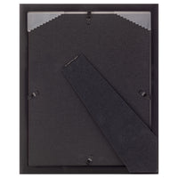 Gallery Solutions 8x10 Black Wall Mount or Tabletop Picture Frame with Double White Mat For 5x7 Photo