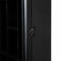 Gallery Solutions 36-Opening Display Cabinet with Hinged Front, Black Shot Glass Case, 17" x 26"
